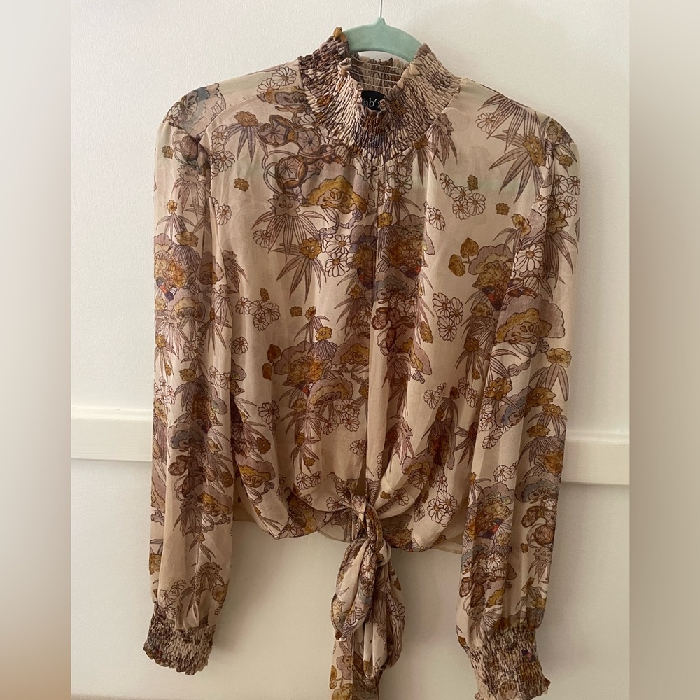 Fabrik sheet top with tie, size M